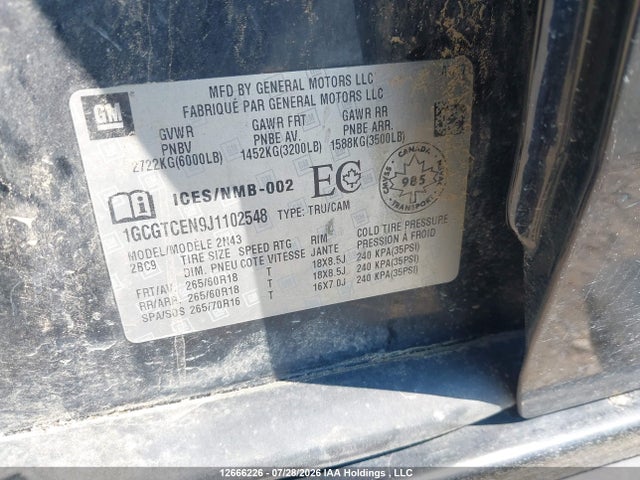 1GCGTCEN9J1102548 Chevrolet Colorado