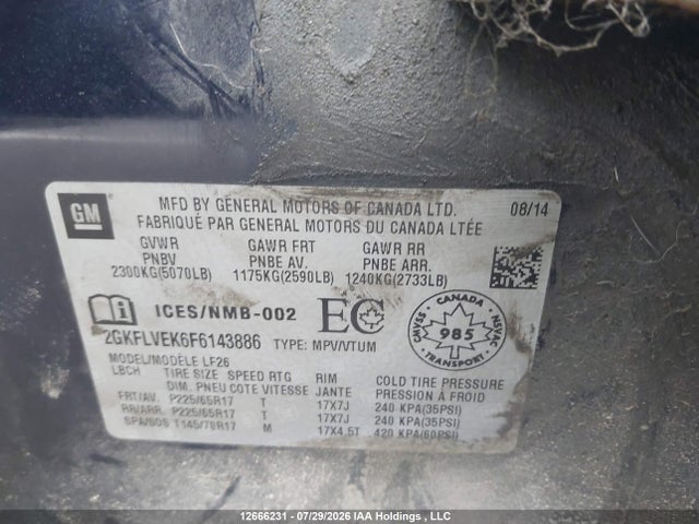 GMC Terrain Sle 2015 2GKFLVEK6F6143886 Image 9