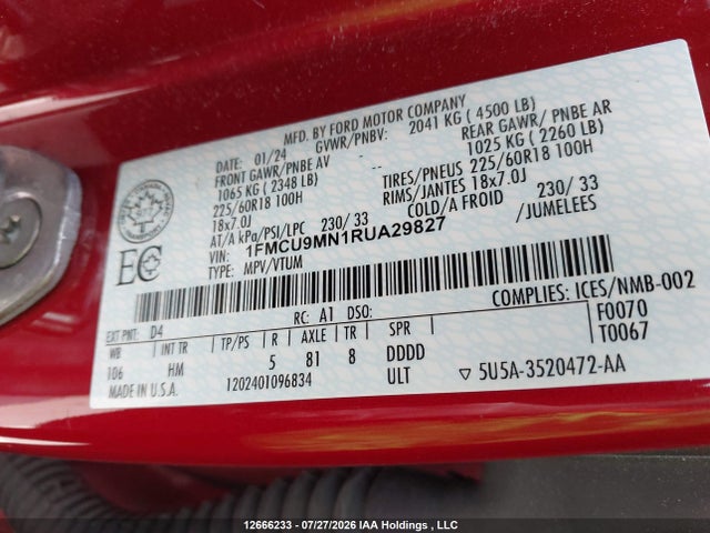 Ford Escape St Line 2024 1FMCU9MN1RUA29827 Image 9