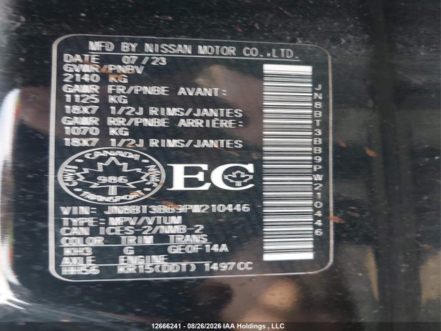 Nissan Rogue 2023 JN8BT3BB9PW210446 Image 9