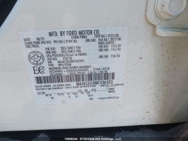 Ford Ecosport Ses 2021 MAJ6S3JL0MC436503 Image 18