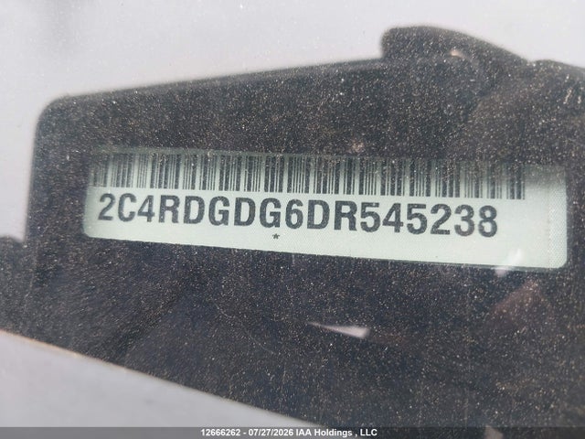 12666262 :رقم المزاد ، 2C4RDGDG6DR545238 vin ، 2013 Dodge Grand Caravan Crew مزاد بيع