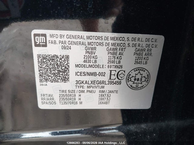 3GKALXEG6RL395459 GMC Terrain Denali
