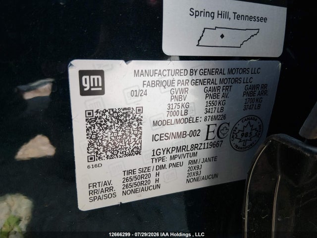 1GYKPMRL8RZ119667 Cadillac Lyriq