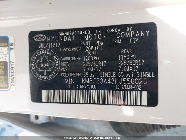 Hyundai Tucson 2017 KM8J33A43HU556026 Image 9
