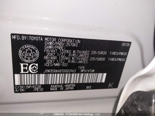JTM7ERAV8TD002963 Toyota Rav4 Plug-in Hybrid Xse Awd