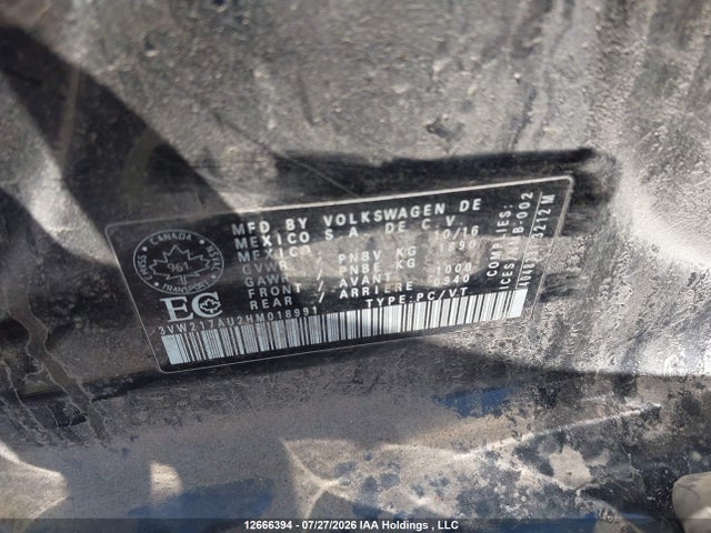 Aukcja sprzedaży 2017 Volkswagen Golf S/wolfsburg/se/sel, vin: 3VW217AU2HM018991, numer aukcji: 12666394