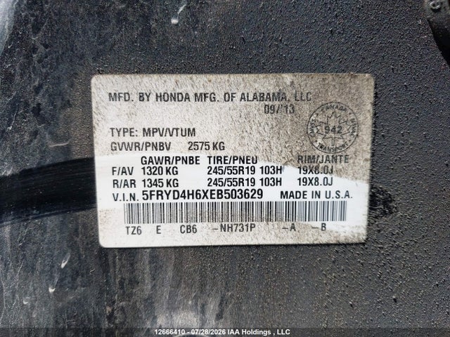 Acura Mdx Technology Package 2014 5FRYD4H6XEB503629 Image 9