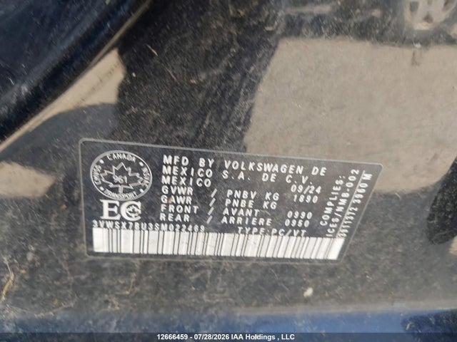 3VWSX7BU3SM022469 Volkswagen Jetta Comfortline