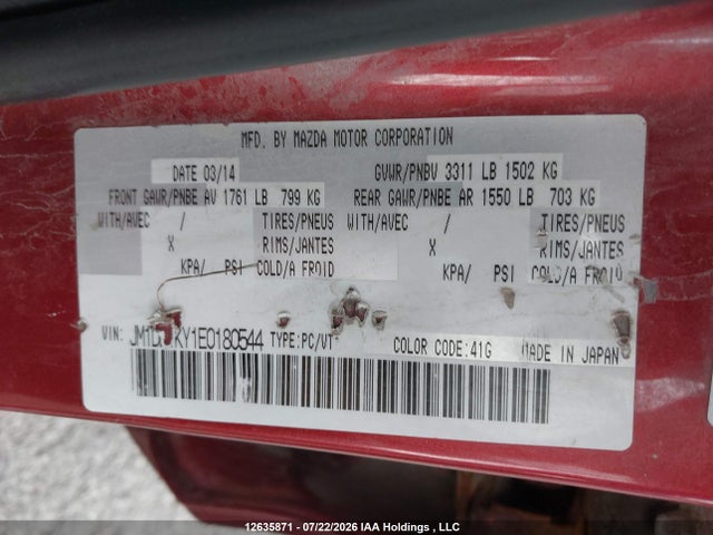 Mazda Mazda2 Gx 2014 JM1DE1KY1E0180544 Image 18