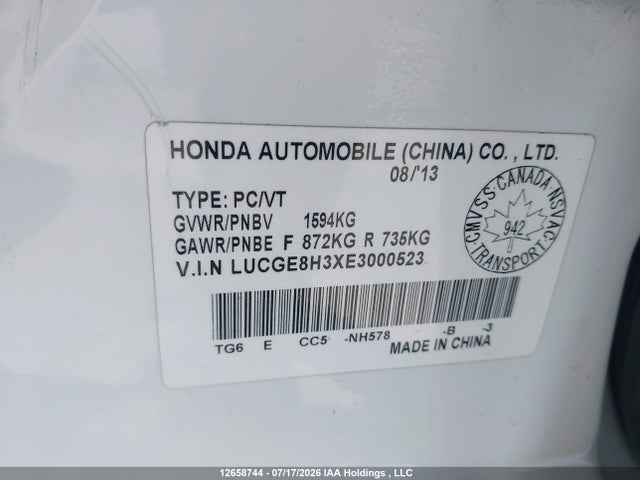 Honda Fit Dx-a 2014 LUCGE8H3XE3000523 Image 18