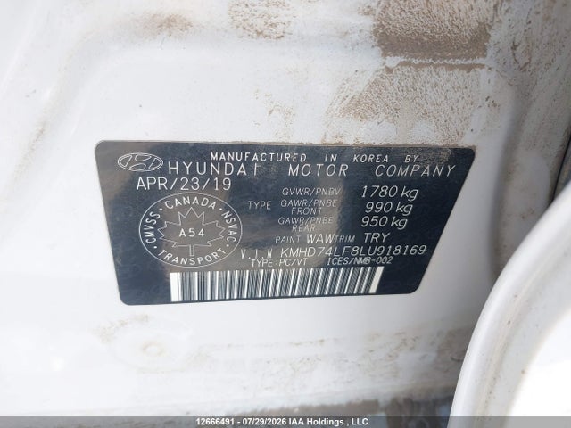 Продаж на аукціоні авто 2020 Hyundai Elantra Se, vin: KMHD74LF8LU918169, номер лоту: 12666491