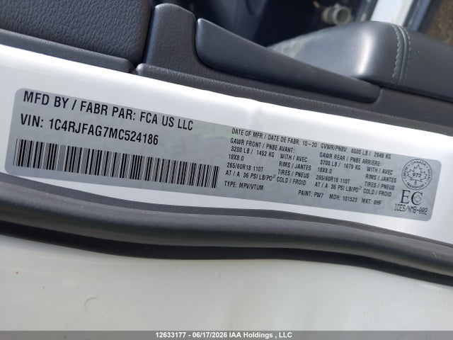Jeep Grand Cherokee Laredo 2021 1C4RJFAG7MC524186 Image 17