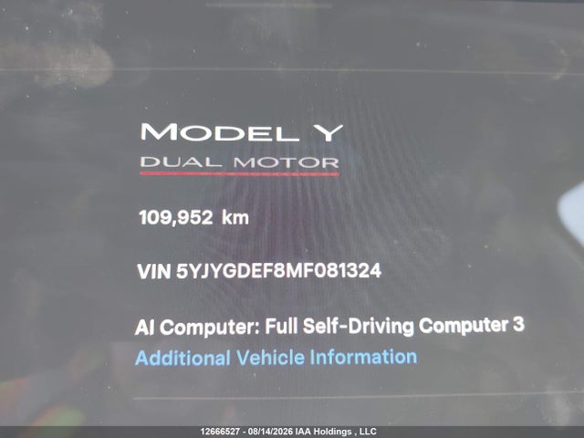 Tesla Model Y 2021 5YJYGDEF8MF081324 Image 16