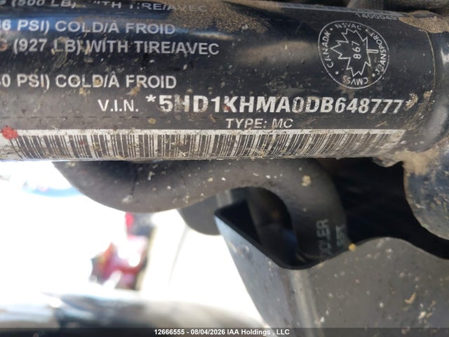 2013 Harley-davidson Fltrx Road Glide Custom მანქანა იყიდება აუქციონზე, vin: 5HD1KHMA0DB648777, აუქციონის ნომერი: 12666555