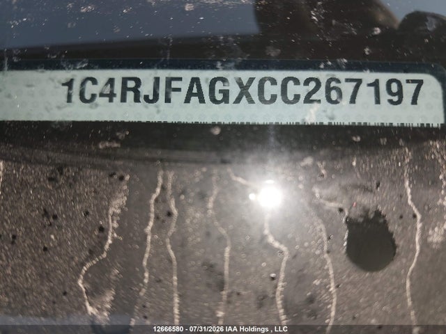 2012 Jeep Grand Cherokee Laredo მანქანა იყიდება აუქციონზე, vin: 1C4RJFAGXCC267197, აუქციონის ნომერი: 12666580