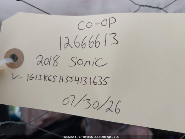 Chevrolet Sonic 2018 1G1JK6SH3J4131635 Image 9