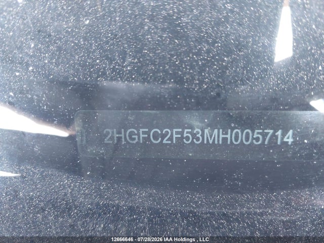 2021 Honda Civic Lx მანქანა იყიდება აუქციონზე, vin: 2HGFC2F53MH005714, აუქციონის ნომერი: 12666646