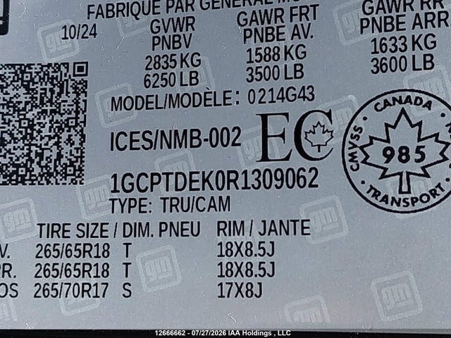 1GCPTDEK0R1309062 Chevrolet Colorado Z71