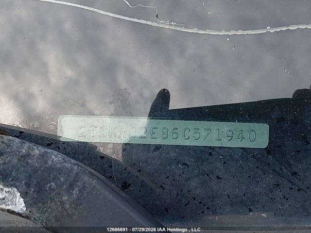 Aukcja sprzedaży 2006 Toyota Corolla Matrix Xr, vin: 2T1KR32E86C571940, numer aukcji: 12666691