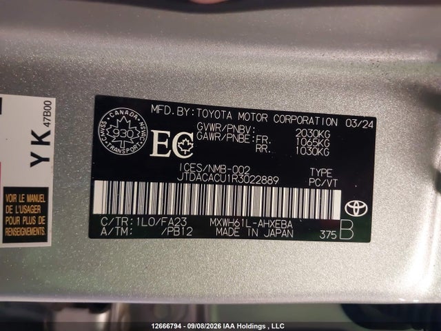JTDACACU1R3022889 Toyota Prius Prime Se/xse/xse Premium