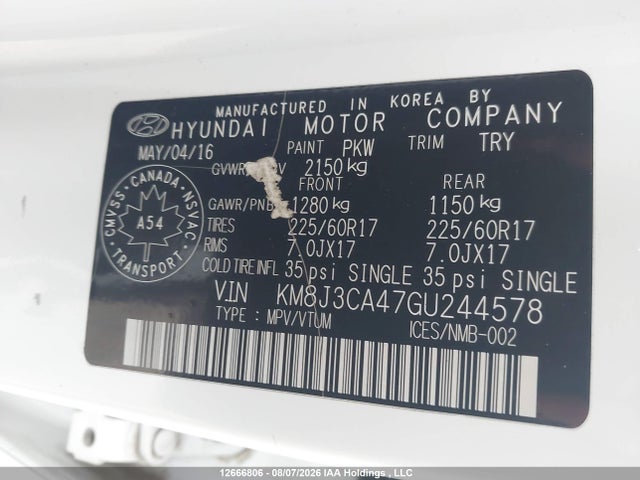 Hyundai Tucson Luxury 2016 KM8J3CA47GU244578 Image 17