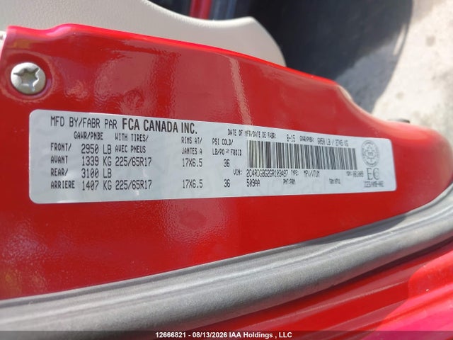 Dodge Grand Caravan Se/sxt 2016 2C4RDGBG2GR103497 Image 9