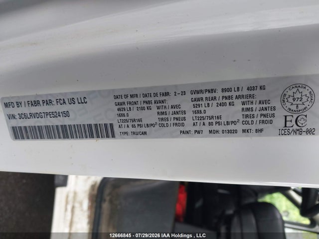 RAM Promaster 2500 2500 High 2023 3C6LRVDG7PE524150 Image 18
