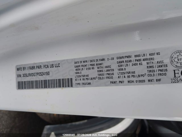 RAM Promaster 2500 2500 High 2023 3C6LRVDG7PE524150 Image 9