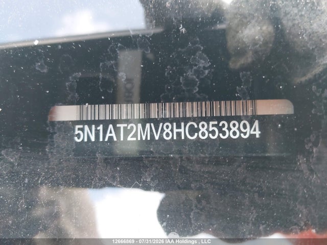 Aukcja sprzedaży 2017 Nissan Rogue Sv/sl, vin: 5N1AT2MV8HC853894, numer aukcji: 12666869