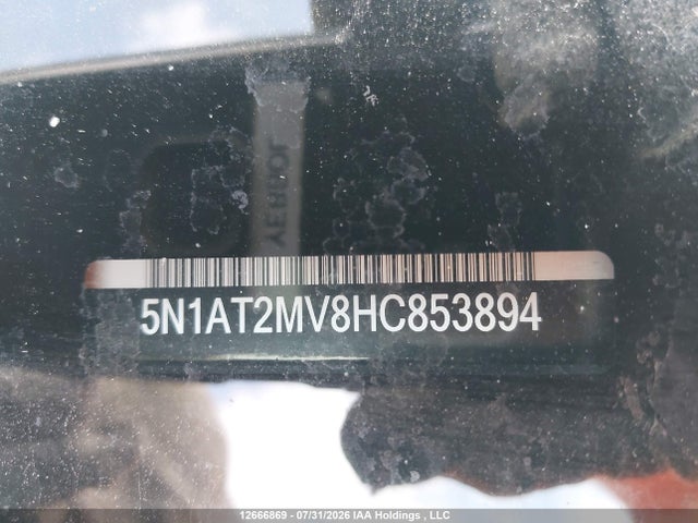 Aukcja sprzedaży 2017 Nissan Rogue Sv/sl, vin: 5N1AT2MV8HC853894, numer aukcji: 12666869
