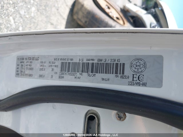 RAM 1500 Laramie 2017 1C6RR7NT7HS526271 Image 9