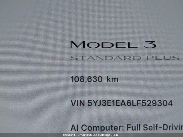 Tesla MODEL 3 2020 5YJ3E1EA6LF529304 Image 16