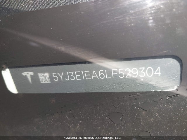 Tesla MODEL 3 2020 5YJ3E1EA6LF529304 Image 20