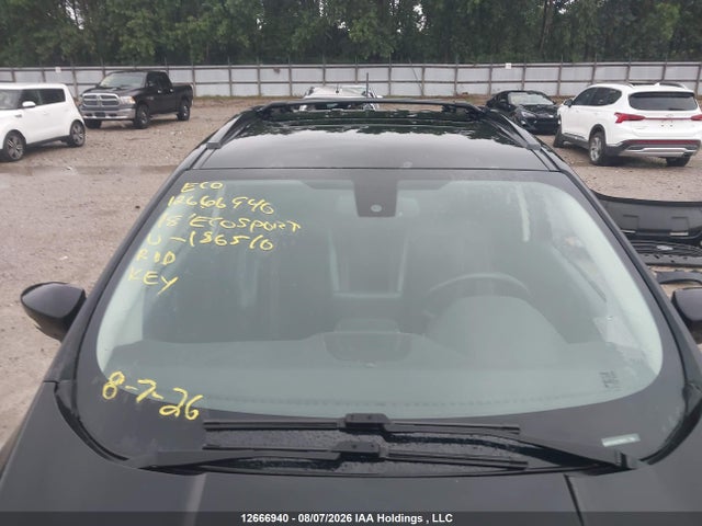 2018 Ford Ecosport Ses მანქანა იყიდება აუქციონზე, vin: MAJ6P1CL8JC186510, აუქციონის ნომერი: 12666940