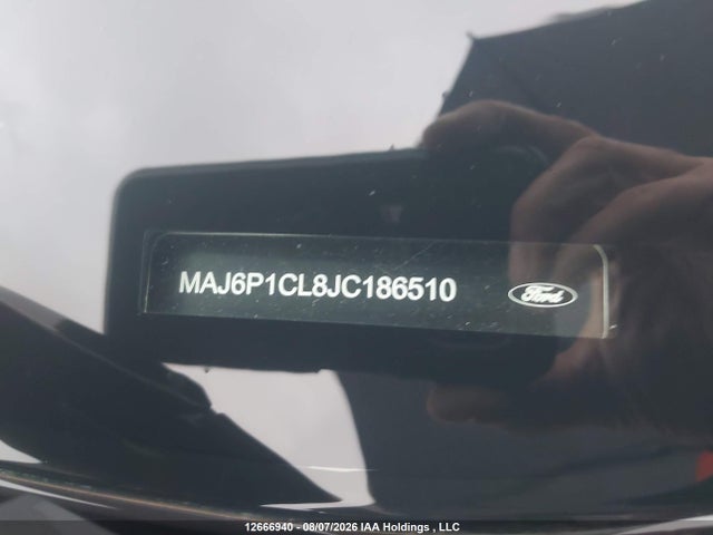 2018 Ford Ecosport Ses მანქანა იყიდება აუქციონზე, vin: MAJ6P1CL8JC186510, აუქციონის ნომერი: 12666940