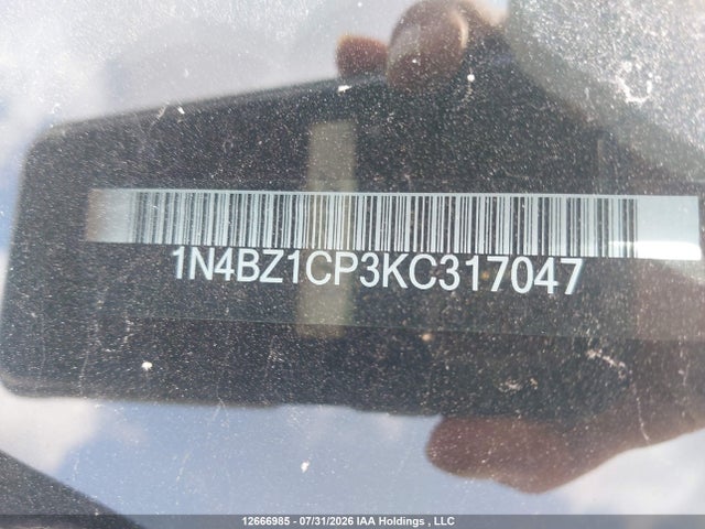 12666985 :رقم المزاد ، 1N4BZ1CP3KC317047 vin ، 2019 Nissan Leaf S Plus/sl Plus/sv Plus مزاد بيع