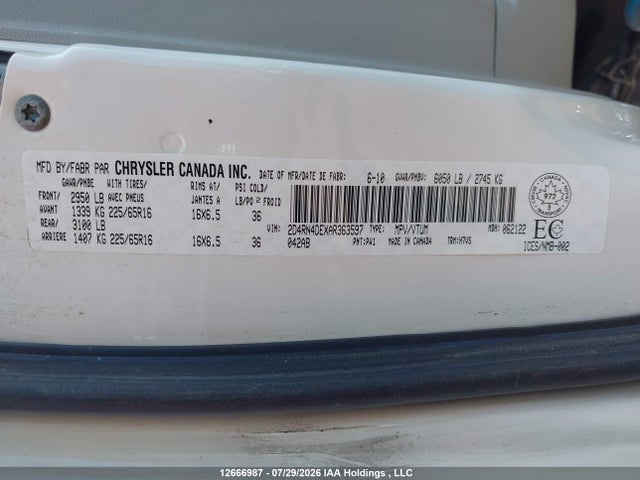 2010 Dodge Grand Caravan Se მანქანა იყიდება აუქციონზე, vin: 2D4RN4DEXAR363597, აუქციონის ნომერი: 12666987