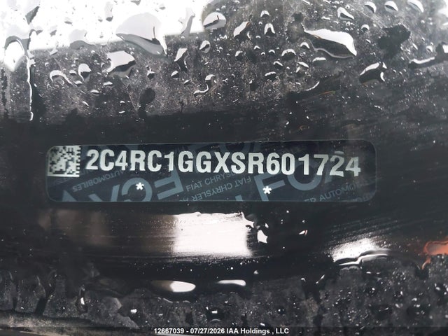 Auction sale of the 2025 Chrysler Pacifica Limited, vin: 2C4RC1GGXSR601724, lot number: 12667039
