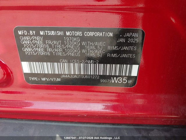 Mitsubishi RVR ES 2025 JA4AJUAU1SU601272 Image 9