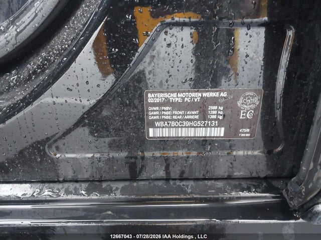 WBA7B0C39HG527131 BMW 750i Xdrive