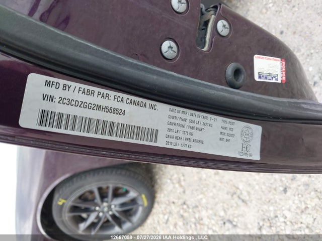 Dodge Challenger Sxt 2021 2C3CDZGG2MH568524 Image 16