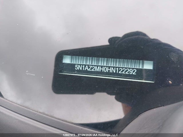 5N1AZ2MH0HN122292 Nissan Murano S/sl/sv/platinum