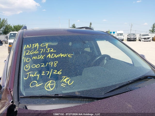 12667132 :رقم المزاد ، 2HNYD2H76AH002198 vin ، 2010 Acura Mdx Advance مزاد بيع