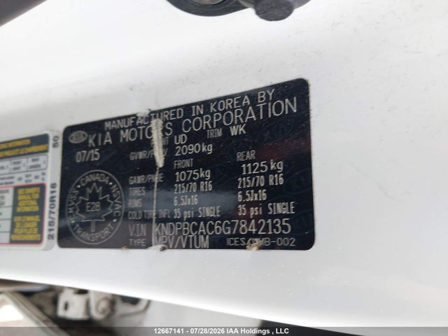 KIA Sportage Lx 2016 KNDPBCAC6G7842135 Image 9