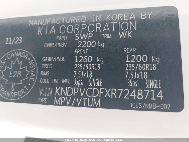 KIA Sportage Ex 2024 KNDPVCDFXR7248714 Image 20