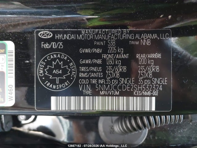 Hyundai TUCSON SEL 2025 5NMJCCDE2SH532324 Image 9