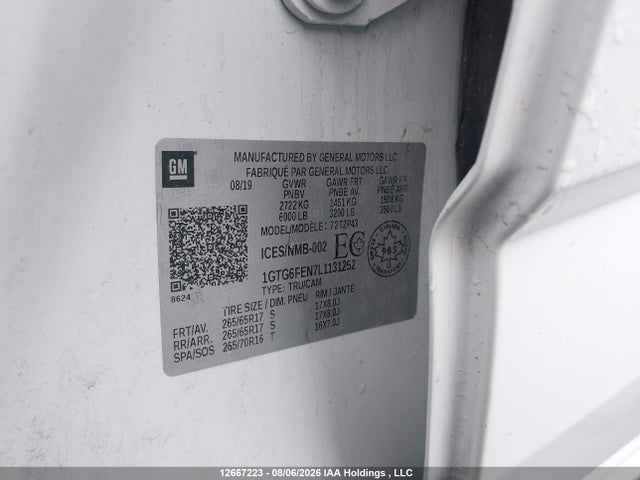 1GTG6FEN7L1131252 GMC Canyon All Terrain