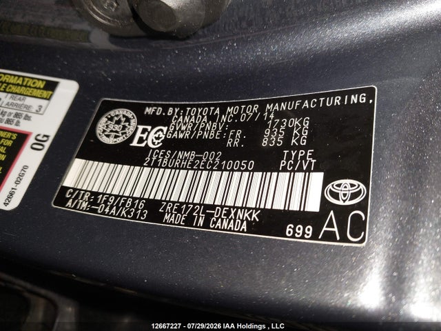 Toyota COROLLA LE 2014 2T1BURHE2EC210050 Image 17
