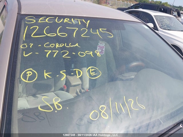 12667245 :رقم المزاد ، 2T1BR32E97C772098 vin ، 2007 Toyota Corolla Ce/le/sport مزاد بيع